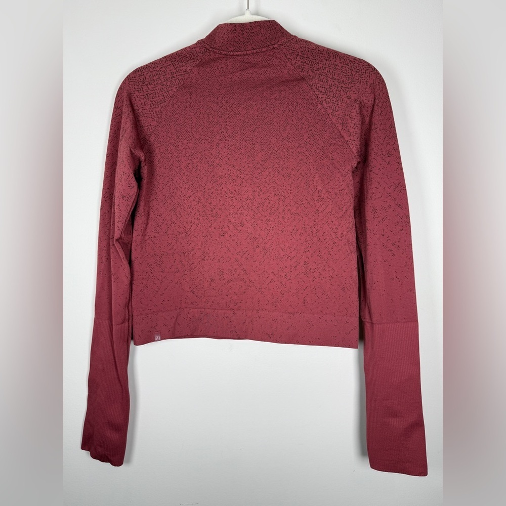 Lululemon EUC Rest Less Cropped 1/2 Zip Dusty Rose - Picture 8 of 12